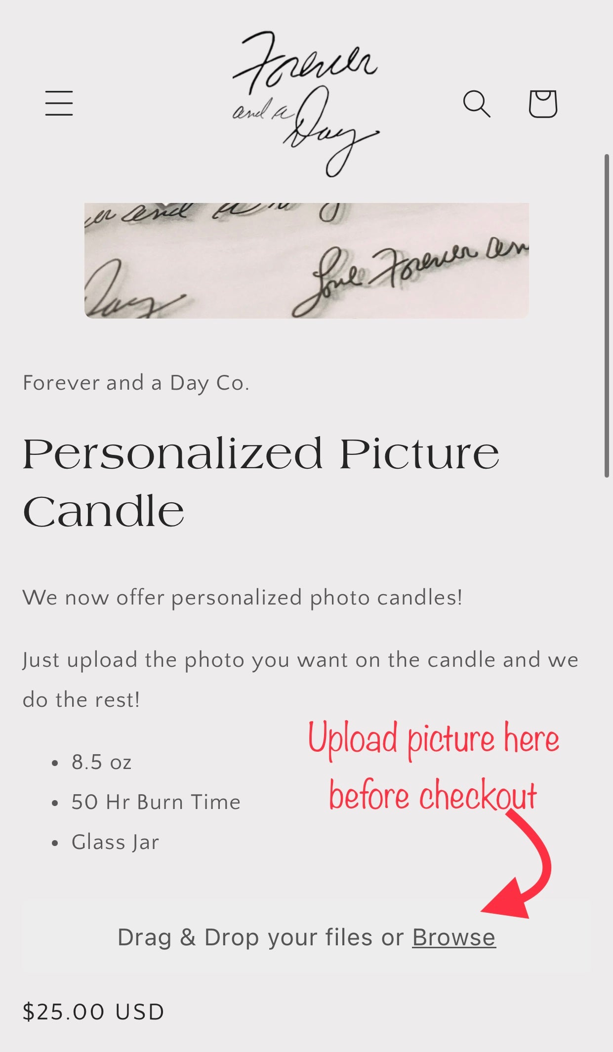 Personalized Picture Candle
