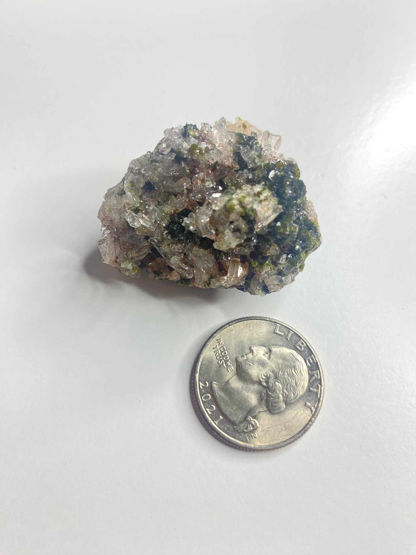Epidote Quartz Cluster